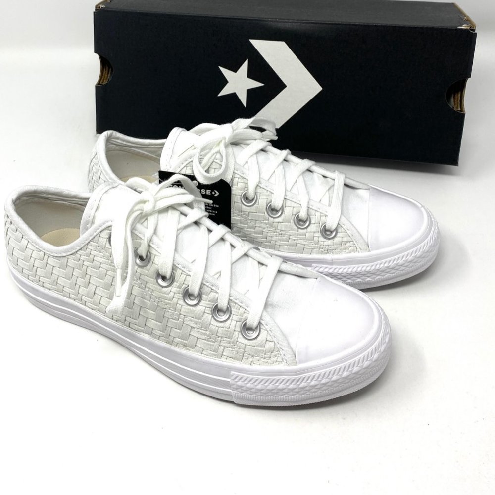Converse Chuck Taylor All Sneaker Womens Logo Low Top White Egret Canvas 564354F - Picture 7 of 11